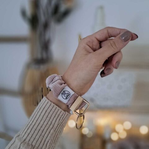 Scrunchie kulcstartó - Rose