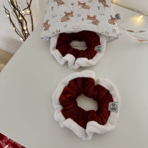 Scrunchie, kímélő hajgumi - Karácsony
